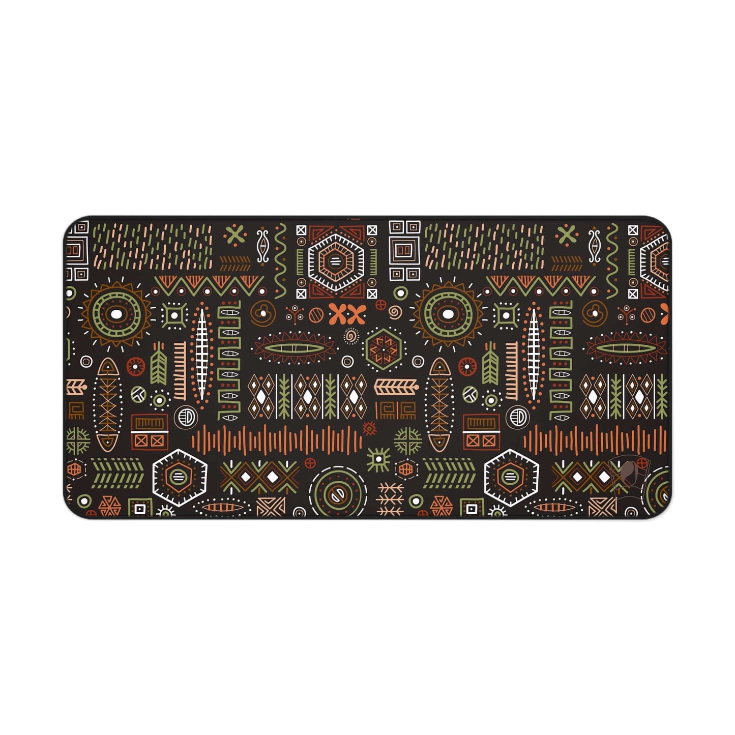 Ancient Echoes African Print Desk Mat/Mousepad, Ankara Office Décor