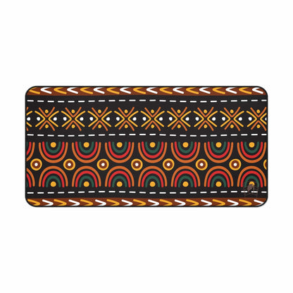 Tribal Rhythm African Print Desk Mat/Mousepad, Ankara Office Décor