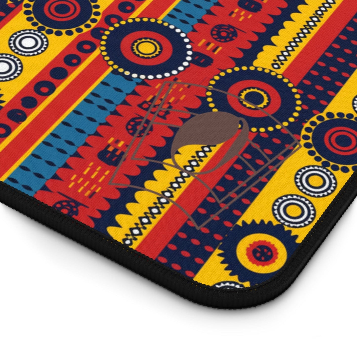 Quantum Leap African Print Desk Mat/Mousepad, Ankara Office Décor