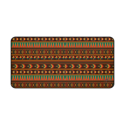 Sharp Rhythm African Print Desk Mat/Mousepad, Ankara Office Décor