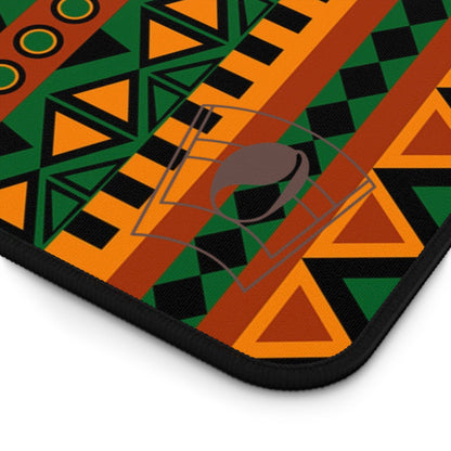 Towering Rhythm African Print Desk Mat/Mousepad, Ankara Office Décor