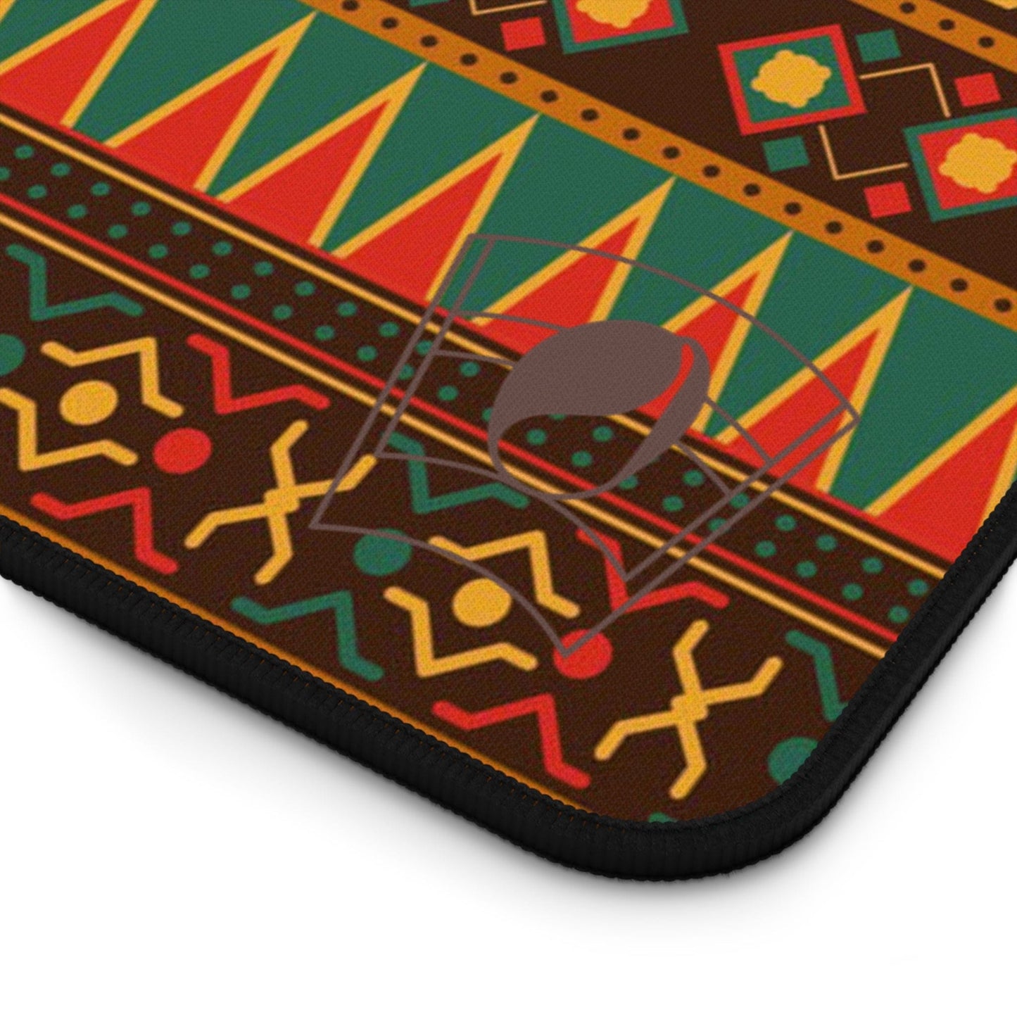 Sharp Rhythm African Print Desk Mat/Mousepad, Ankara Office Décor