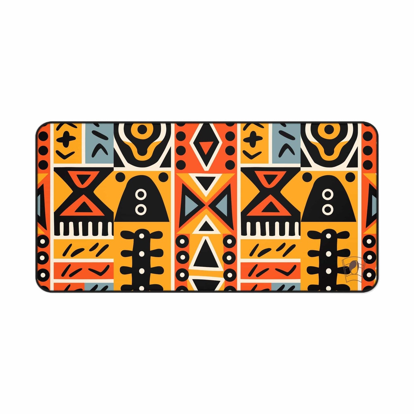 Tempo Tapestry African Print Desk Mat/Mousepad, Mud Cloth Office Décor