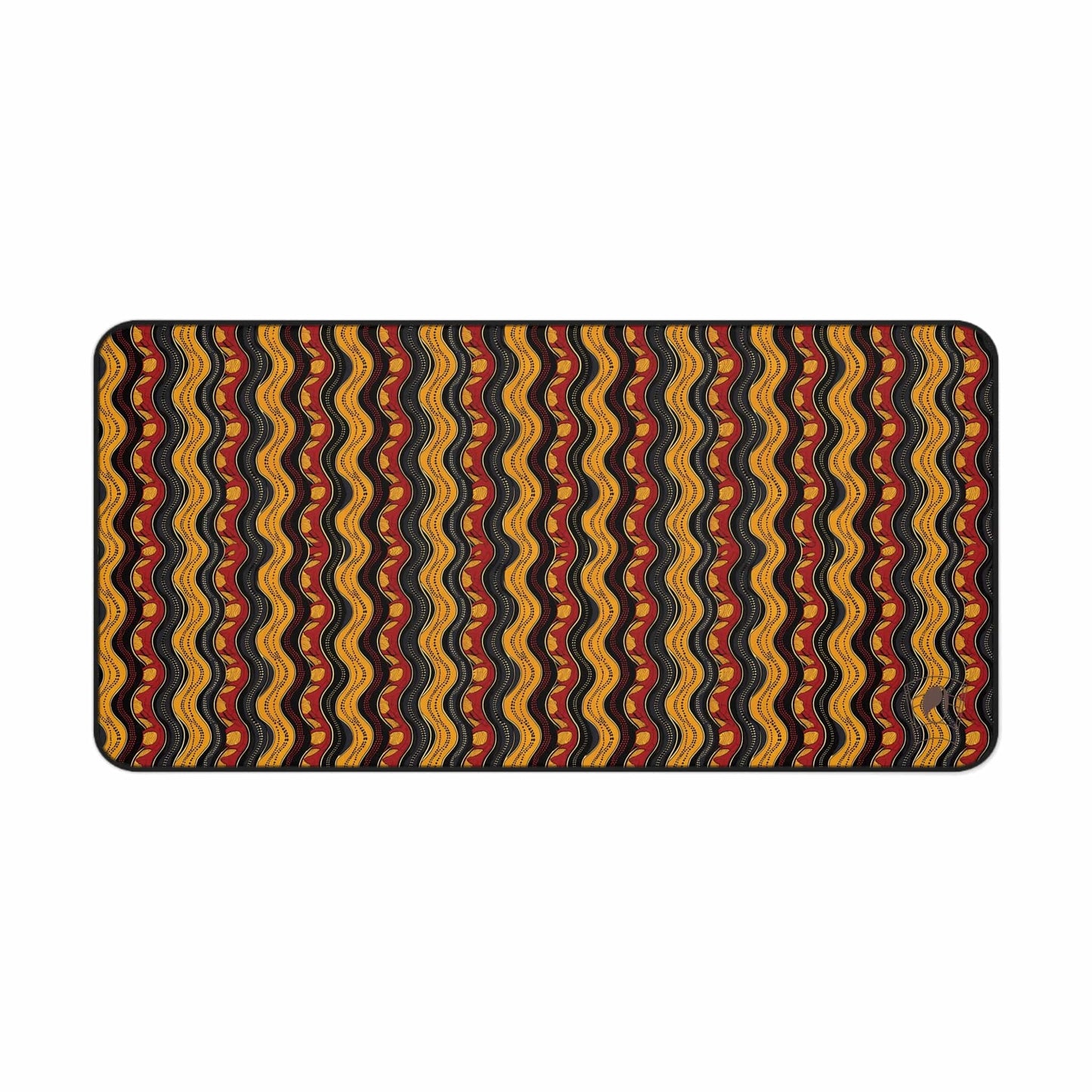 Tribal Tides African Print Desk Mat/Mousepad, Ankara Office Decor