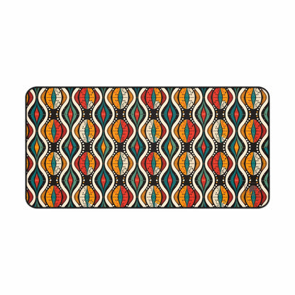 Pixelated Prism African Print Desk Mat/Mousepad, Ankara Office Décor