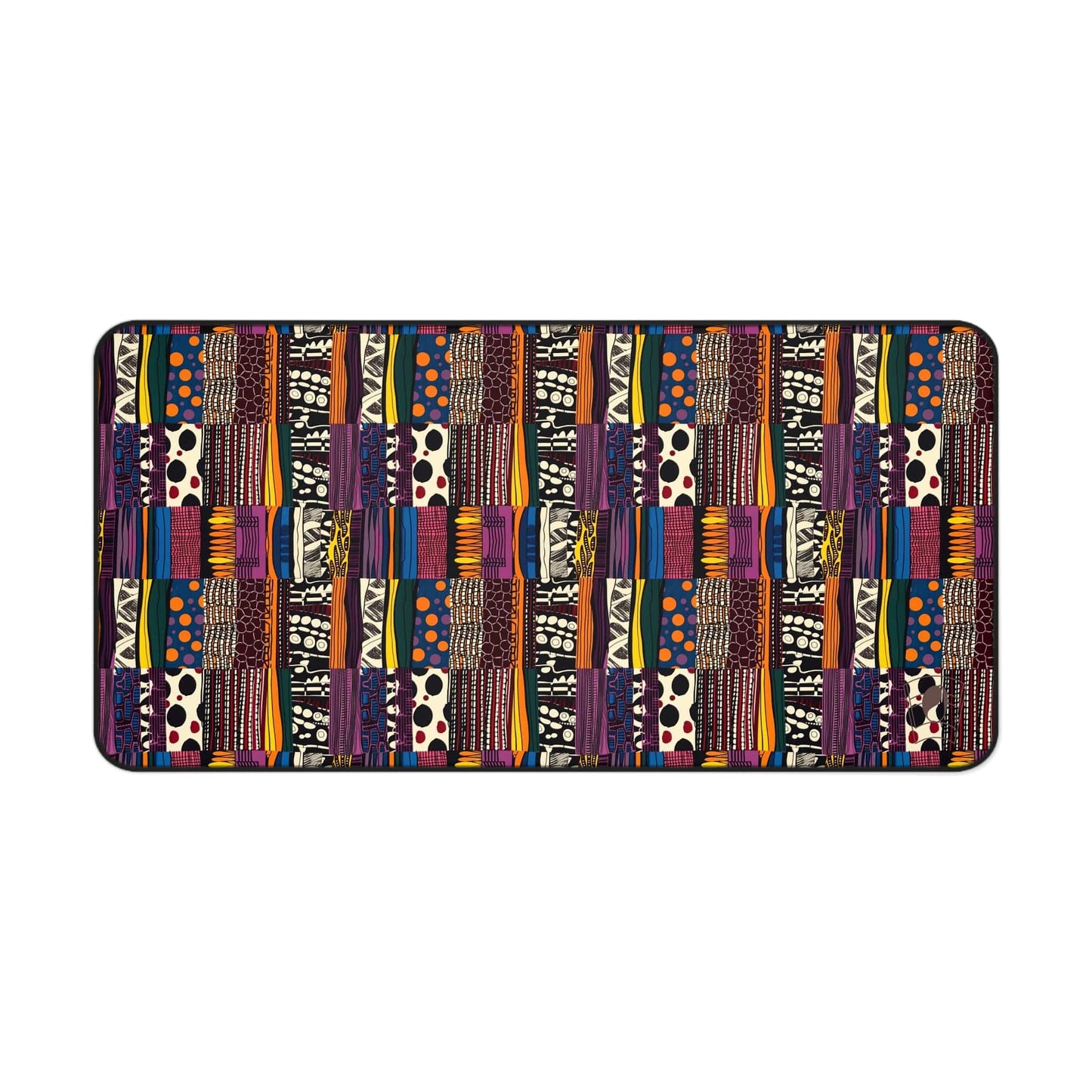 Patchwork Palette African Print Desk Mat/Mousepad, Ankara Office Décor