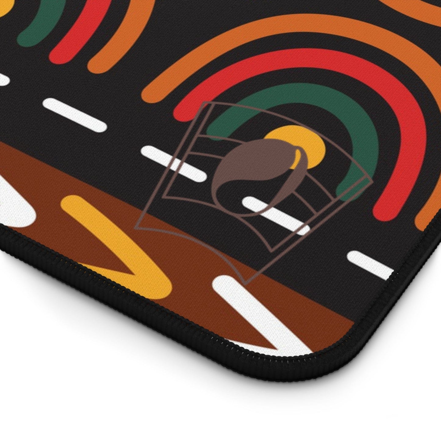 Tribal Rhythm African Print Desk Mat/Mousepad, Ankara Office Décor