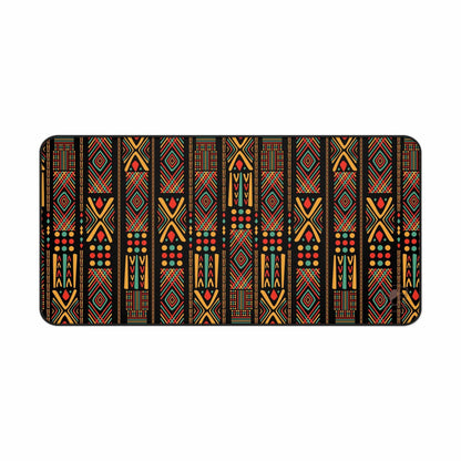 Tapestry of Illusions African Print Desk Mat/Mousepad, Ankara Office Décor