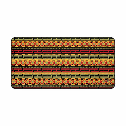 Ancient Tapestry African Print Desk Mat/Mousepad, Ankara Office Décor