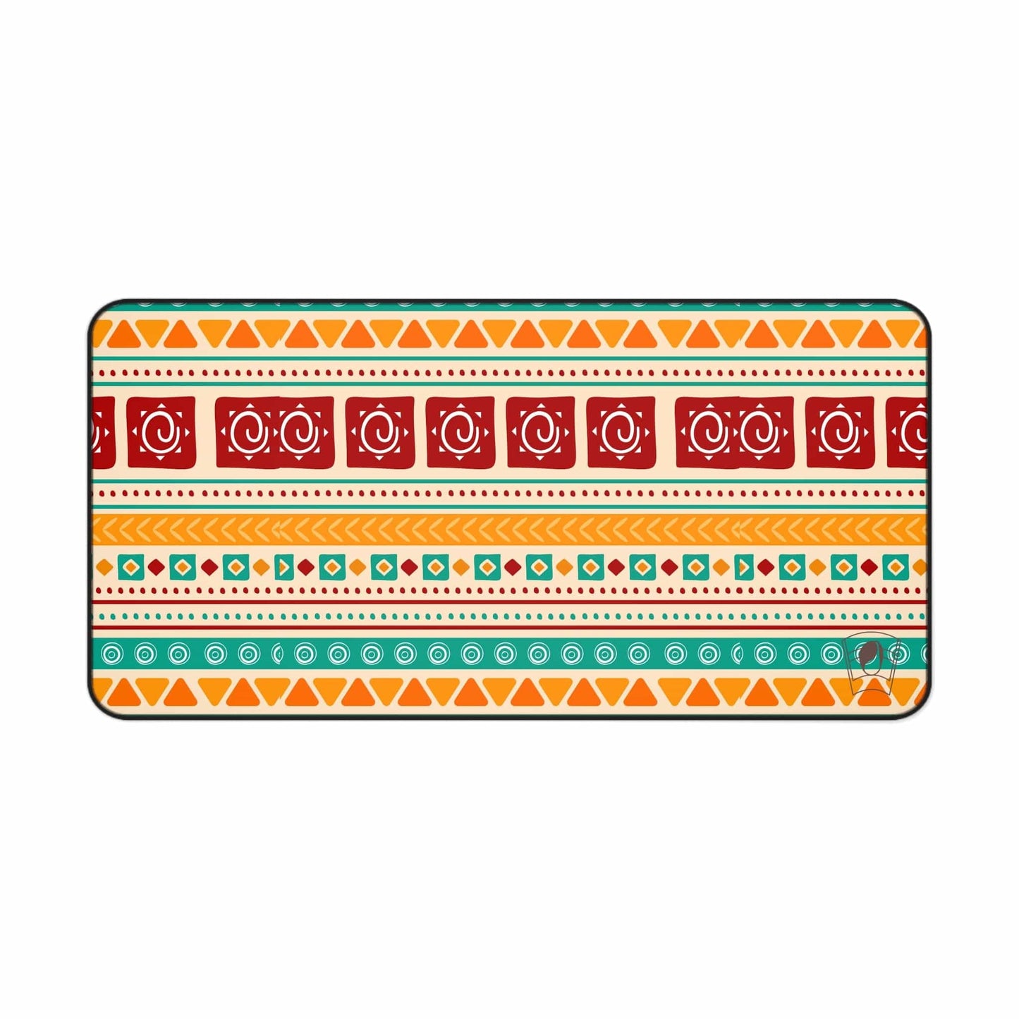 Floating Rhythm African Print Desk Mat/Mousepad, Ankara Office Décor