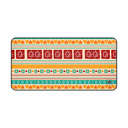 Floating Rhythm African Print Desk Mat/Mousepad, Ankara Office Décor