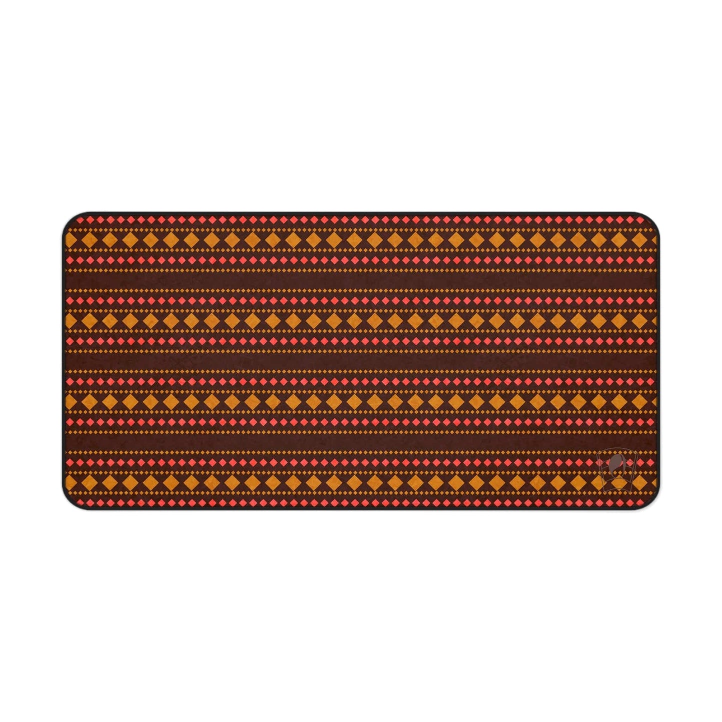 Diamond Lattice African Print Desk Mat/Mousepad, Ankara Office Décor