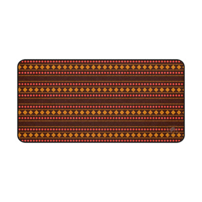 Diamond Lattice African Print Desk Mat/Mousepad, Ankara Office Décor