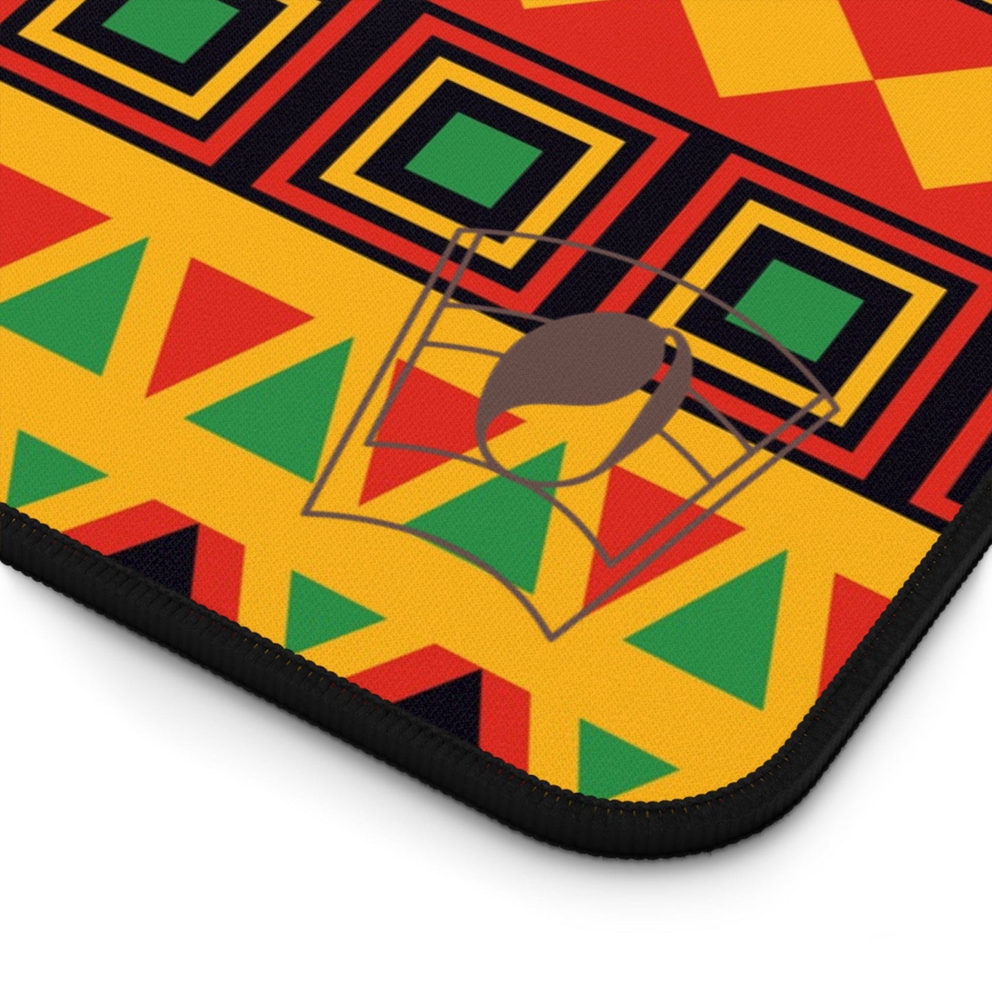 Jewel Tapestry African Print Desk Mat/Mousepad, Ankara Office Décor