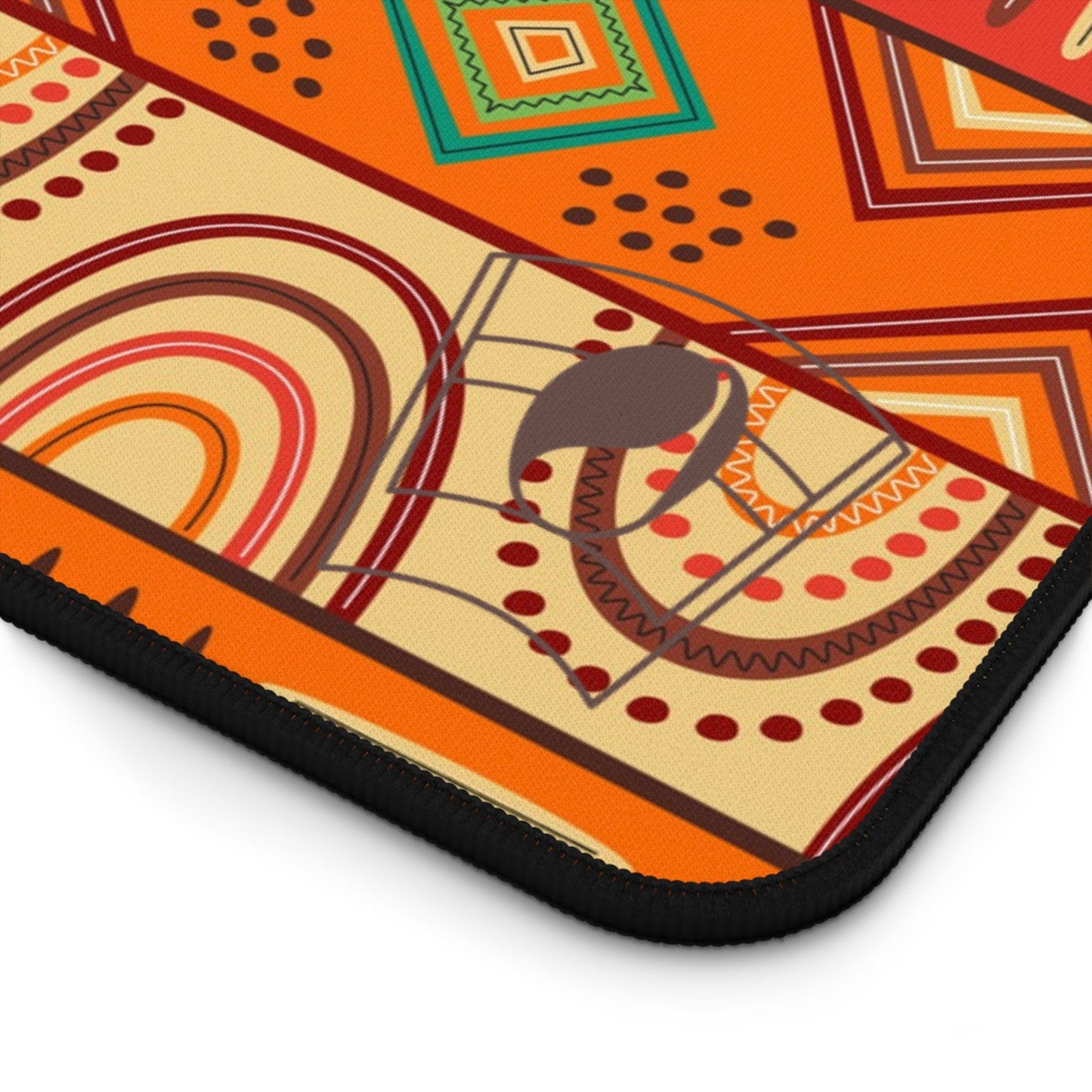 Diamond Magic African Print Desk Mat/Mousepad, Ankara Office Décor