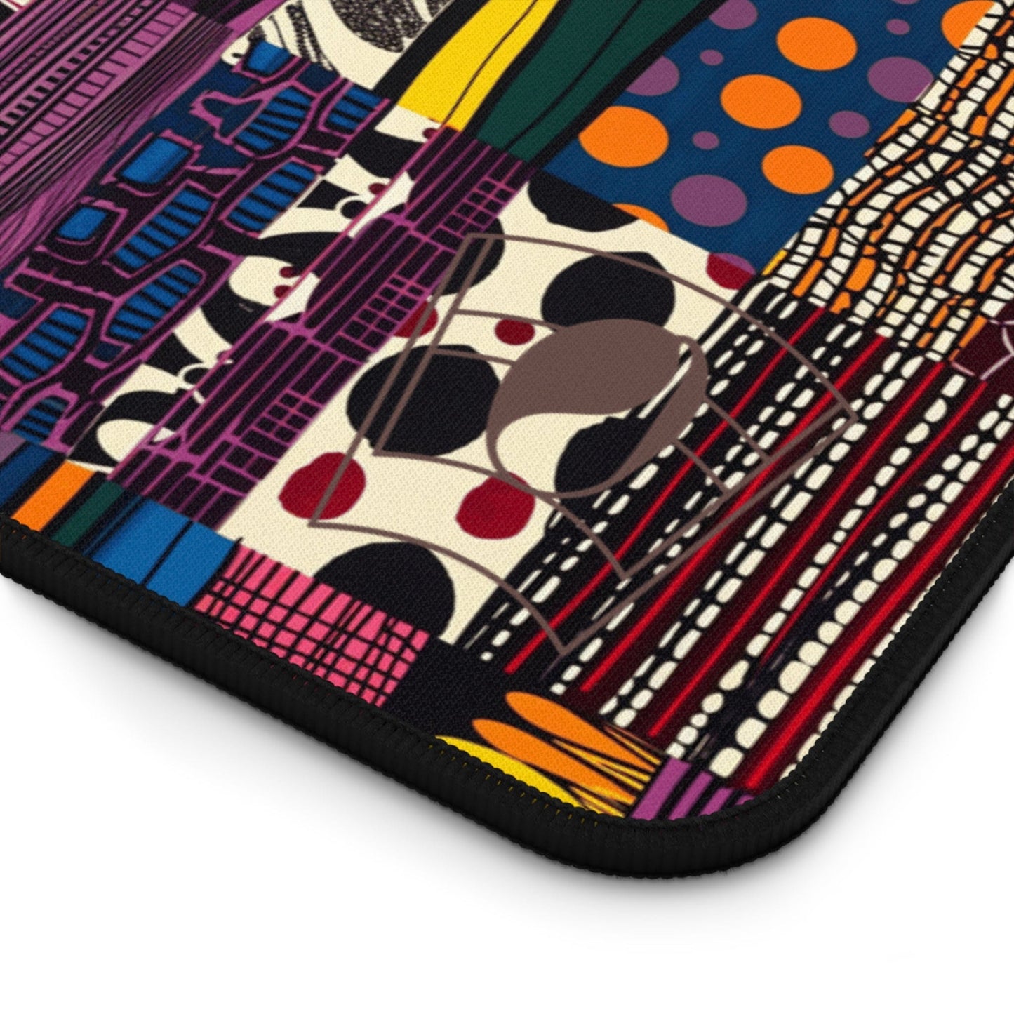 Patchwork Palette African Print Desk Mat/Mousepad, Ankara Office Décor