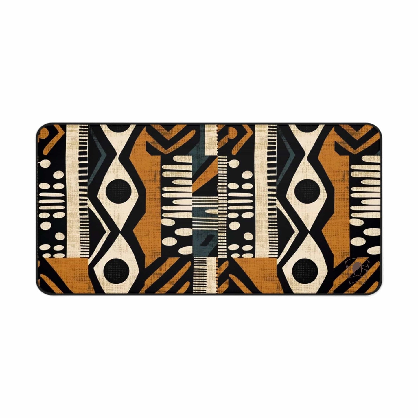 Meta Eye African Print Desk Mat/Mousepad, Mud Cloth Office Décor