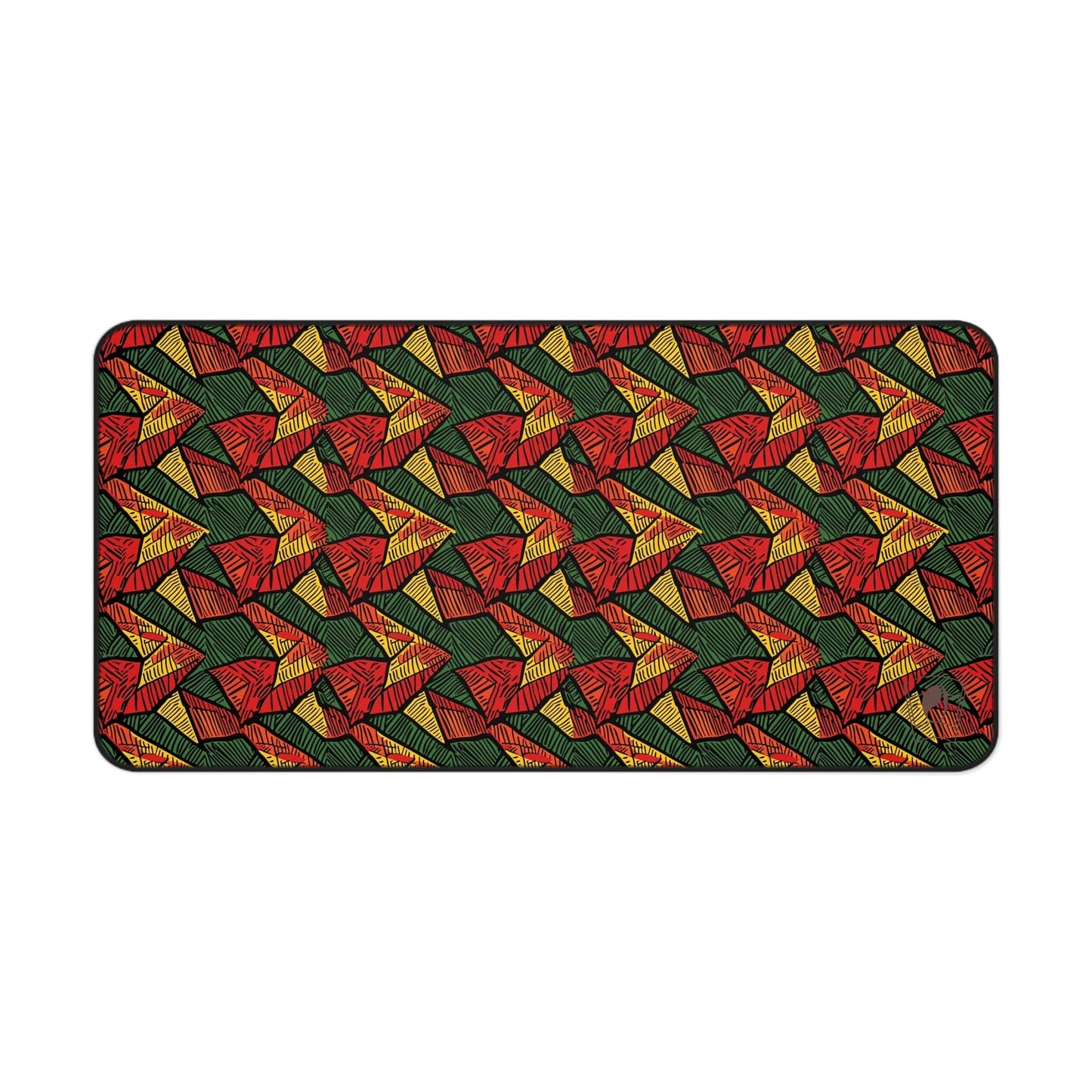 Geometric Tapestry African Print Desk Mat/Mousepad, Ankara Office Décor