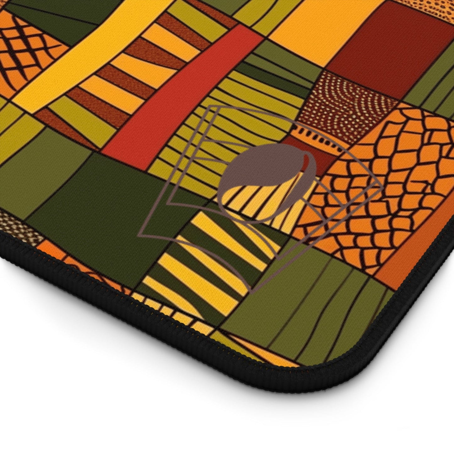 Tribal Tapestry African Print Desk Mat/Mousepad, Ankara Office Decor