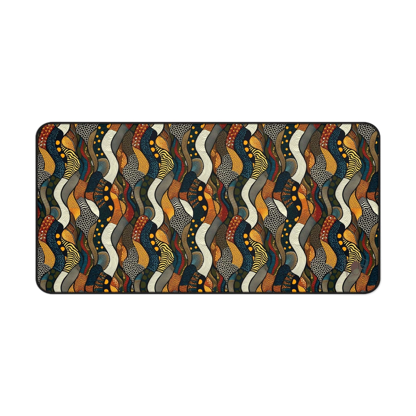 Kaleidoscope Abyss African Print Desk Mat/Mousepad, Ankara Office Décor