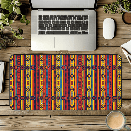 Quantum Leap African Print Desk Mat/Mousepad, Ankara Office Décor