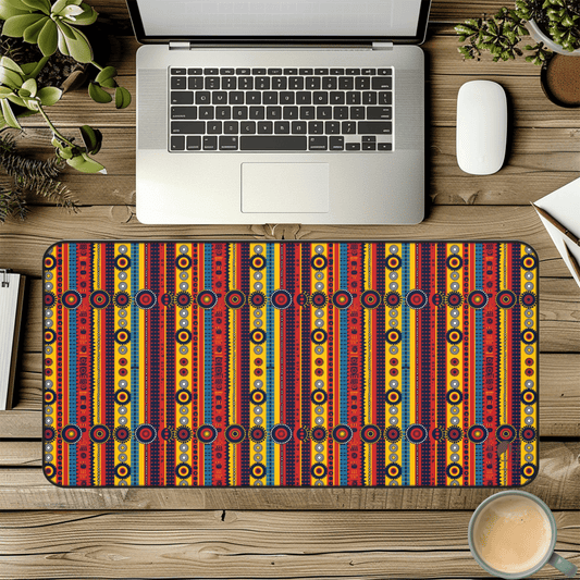 Quantum Leap African Print Desk Mat/Mousepad, Ankara Office Décor